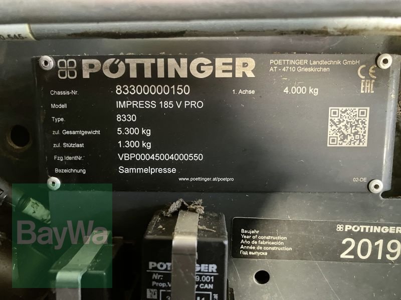 Rundballenpresse a típus Pöttinger IMPRESS 185 V PRO, Gebrauchtmaschine ekkor: Bamberg (Kép 19)