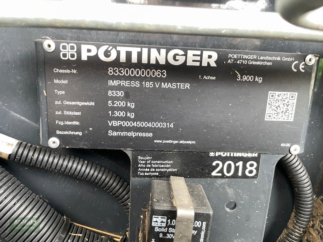 Rundballenpresse typu Pöttinger Impress 185V Master, Gebrauchtmaschine v Borgholzhausen (Obrázek 18)