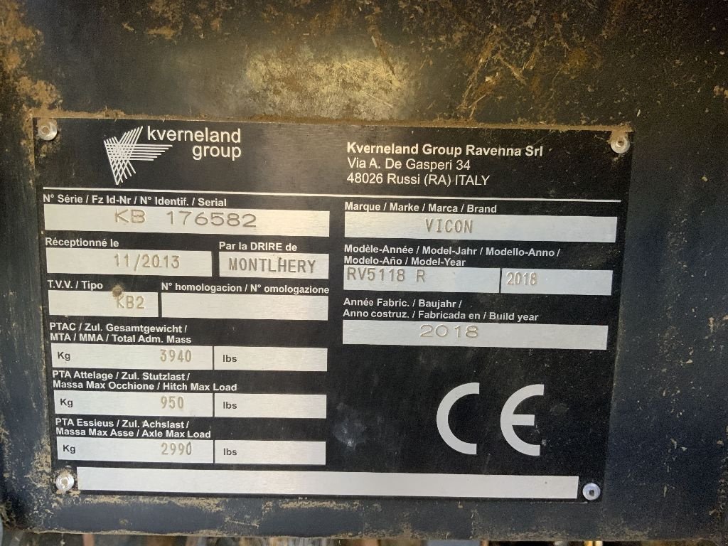 Rundballenpresse del tipo Vicon RV 5118 RNT, Gebrauchtmaschine en BRACHY (Imagen 8)