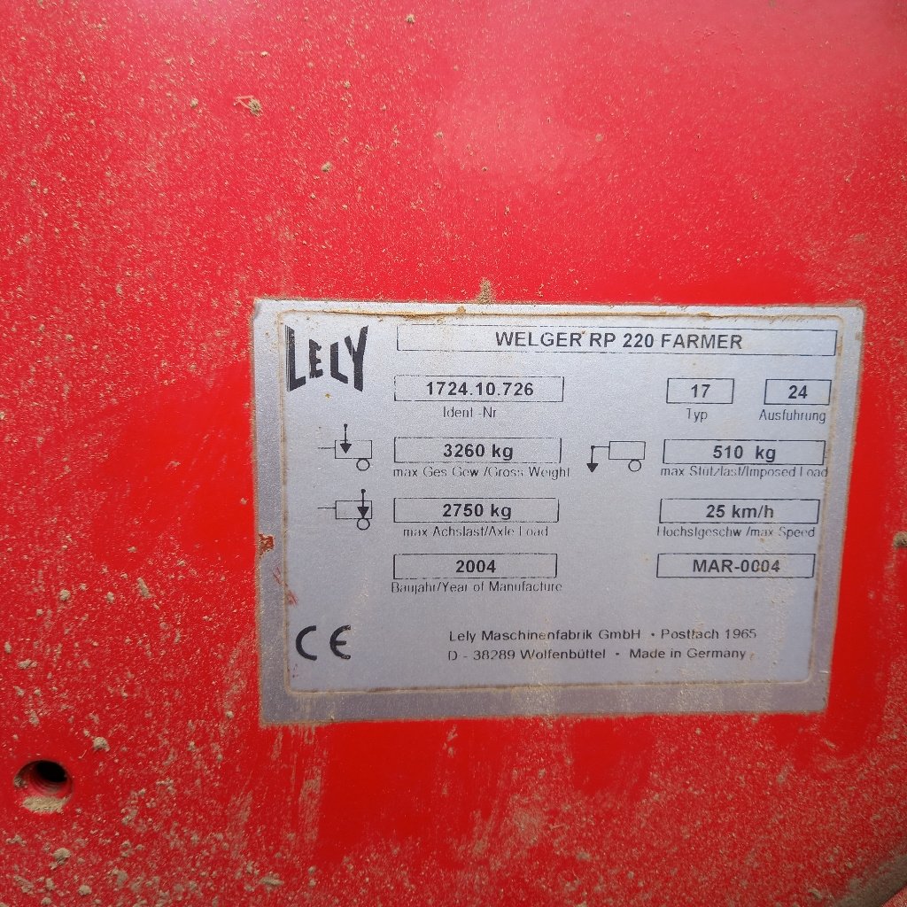 Rundballenpresse типа Welger RP 220 Farmer, Gebrauchtmaschine в Saint-Affrique (Фотография 10)