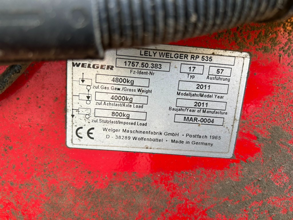 Rundballenpresse typu Welger RP535 MASTER, Gebrauchtmaschine v JOSSELIN (Obrázek 4)