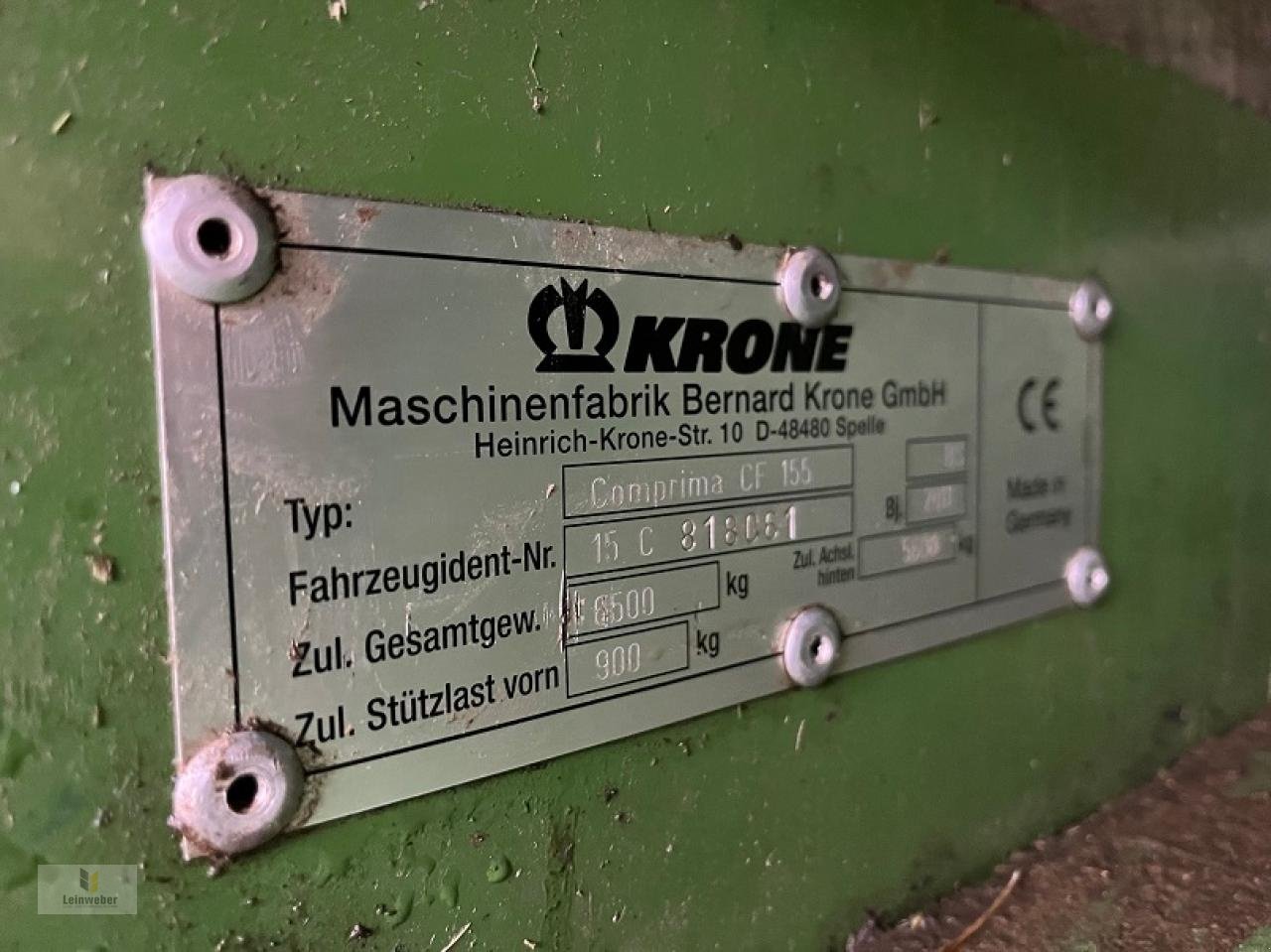 Rundballenwickelgerät des Typs Krone Comprima CF 155 XC, Gebrauchtmaschine in Neuhof - Dorfborn (Bild 10)