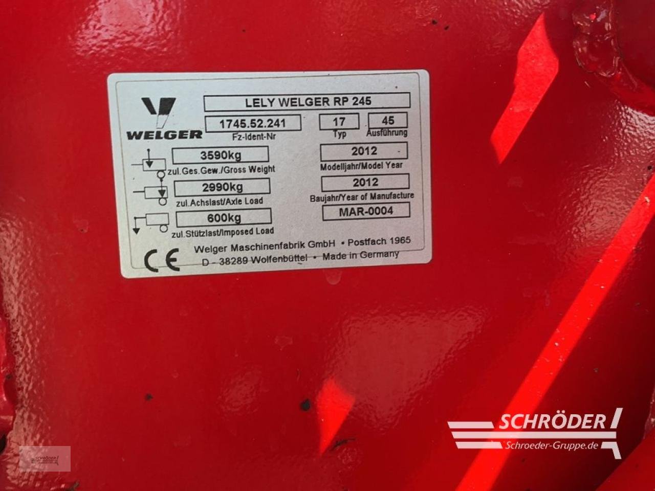 Rundballenwickelgerät des Typs Lely RP 245, Gebrauchtmaschine in Penzlin (Bild 18)