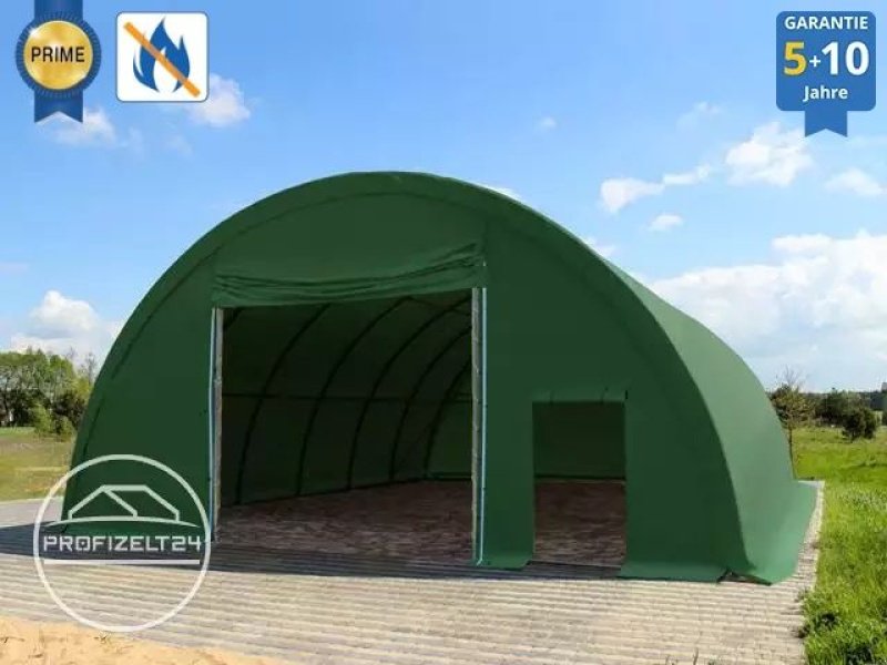 Rundbogenhalle des Typs Toolport Rundbogenhalle 9,15x10m Lagerzelt Zelthalle Lager Zelt grün, Neumaschine in Norderstedt (Bild 2)