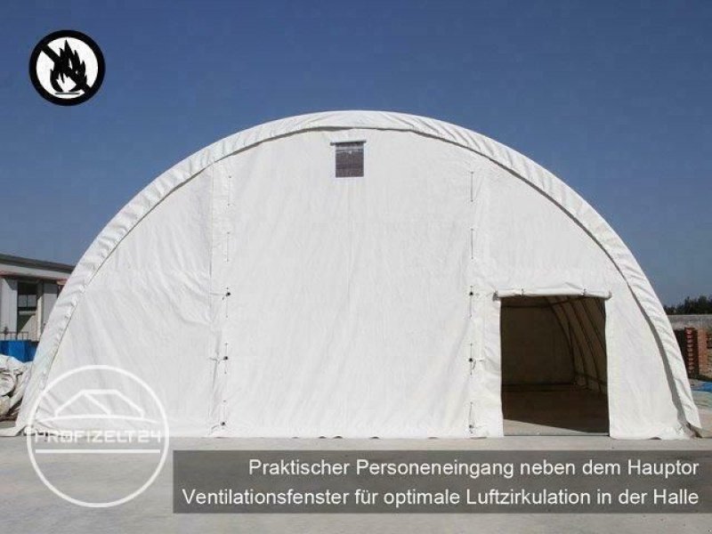 Rundbogenhalle des Typs Toolport Rundbogenhalle 9,15x10m Lagerzelt Zelthalle Lager Zelt grün, Neumaschine in Norderstedt (Bild 5)