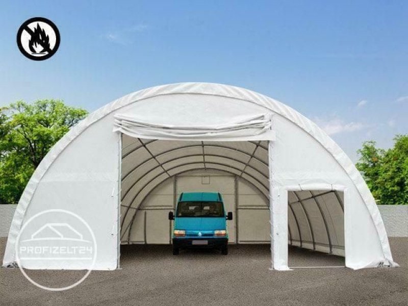 Rundbogenhalle des Typs Toolport Rundbogenhalle 9,15x20m Lagerzelt Zelthalle Industriezelt grün, Neumaschine in Norderstedt (Bild 7)