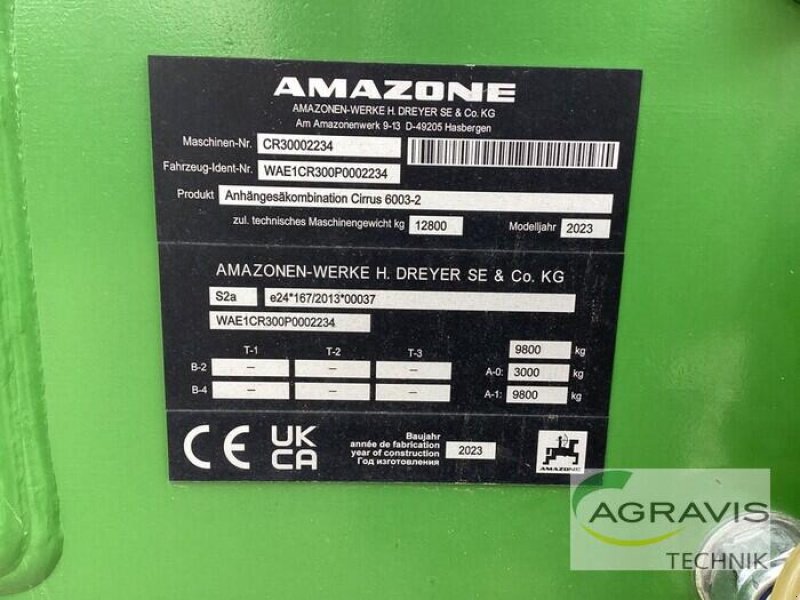 Saatbettkombination a típus Amazone CIRRUS 6003-2, Vorführmaschine ekkor: Stendal / Borstel (Kép 8)