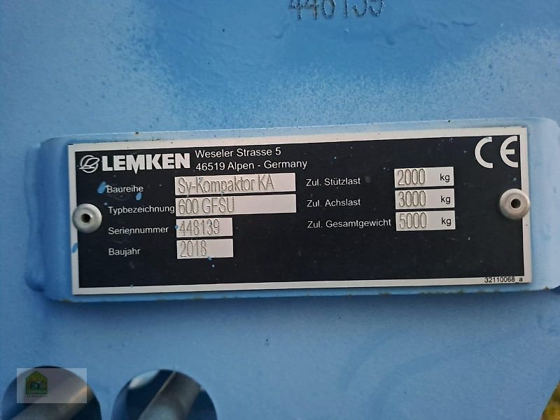 Saatbettkombination des Typs Lemken Kompaktor KA 600 GFSU, Gebrauchtmaschine in Salsitz (Bild 11)