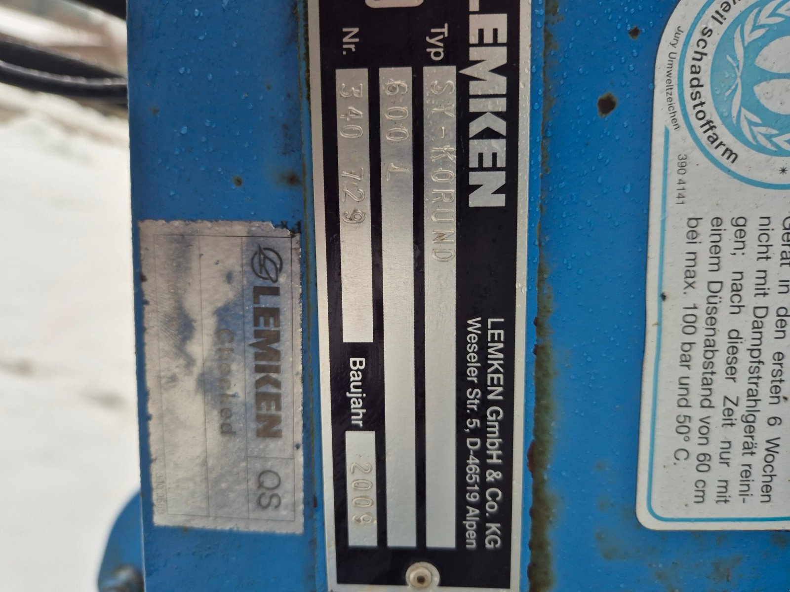 Saatbettkombination del tipo Lemken Korund 600 L, Gebrauchtmaschine en Geiselhöring (Imagen 4)