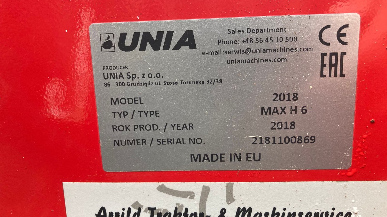 Saatbettkombination του τύπου Unia Max H 6, Gebrauchtmaschine σε Tinglev (Φωτογραφία 6)