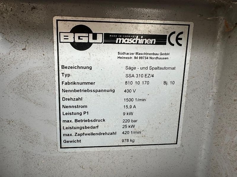 Sägeautomat & Spaltautomat tip BGU SSA 3140 EZ/4, Gebrauchtmaschine in Eppingen (Poză 3)