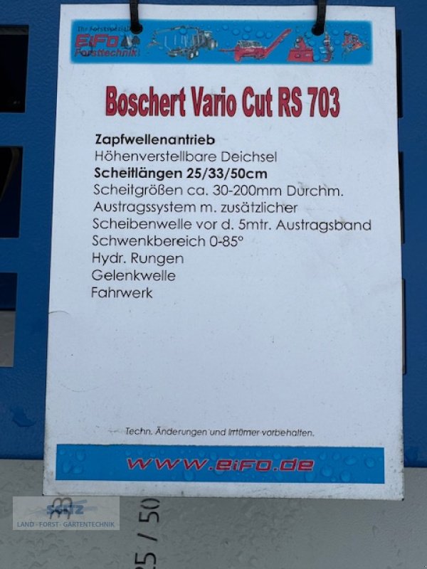 Sägeautomat & Spaltautomat a típus Boschert RS 703, Neumaschine ekkor: Lindenfels-Glattbach (Kép 7)