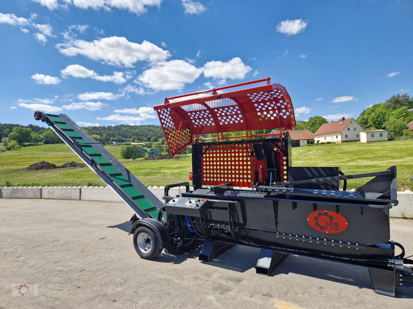 Sägeautomat & Spaltautomat del tipo MS Splitter 1500 Fahrwerk 22to 50cm Durchmesser 1m Scheitlänge Sägespaltautomat, Neumaschine en Tiefenbach (Imagen 15)