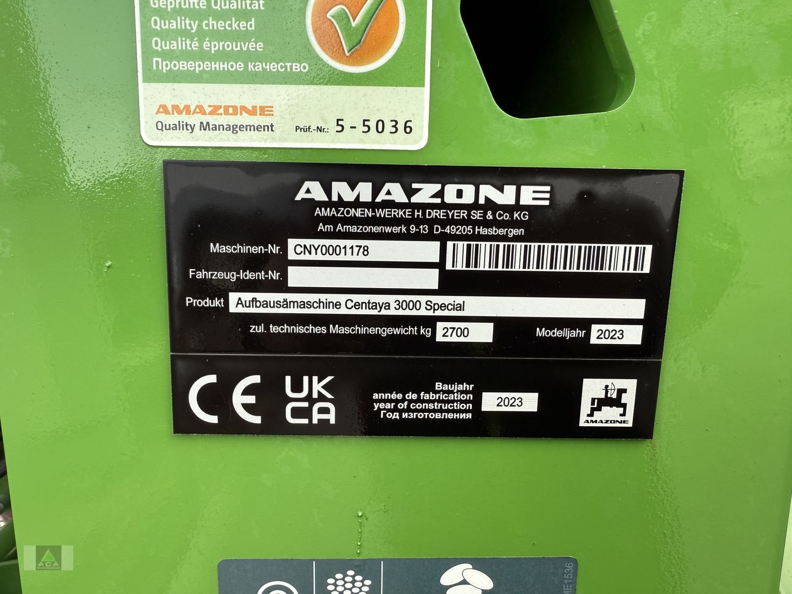 Sämaschine tip Amazone CENTAYA 3000 SPEZIAL, Vorführmaschine in Markt Hartmannsdorf (Poză 15)