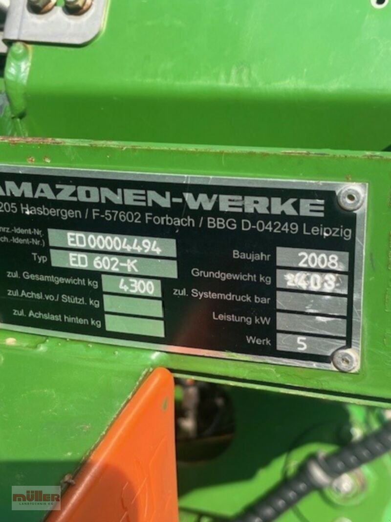Sämaschine от тип Amazone ED 602 K, Gebrauchtmaschine в Holzhausen (Снимка 12)