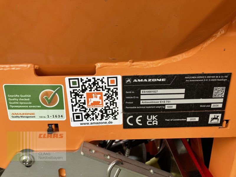 Sandstreuer & Salzstreuer des Typs Amazone E+S 751 KOMMUNAL, Neumaschine in Schwandorf (Bild 15)