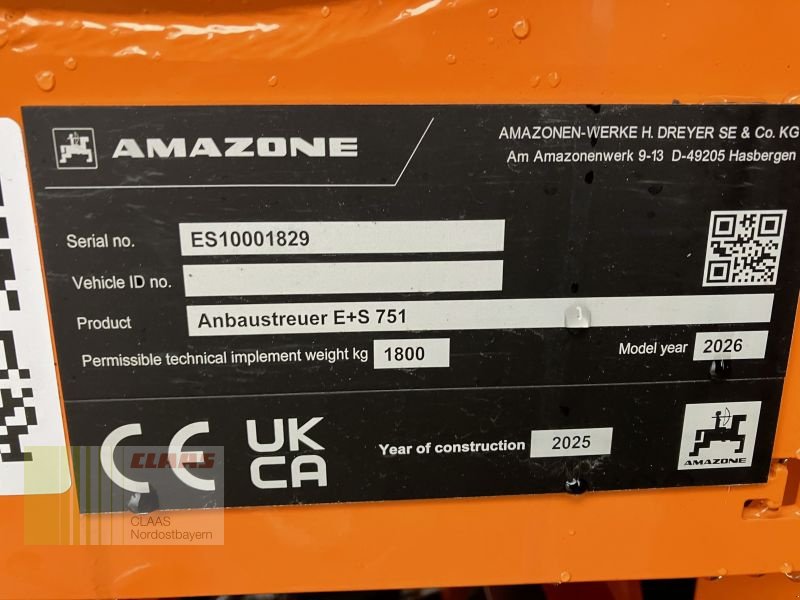 Sandstreuer & Salzstreuer des Typs Amazone E+S 751 KOMMUNAL, Neumaschine in Altenstadt a.d. Waldnaab (Bild 11)