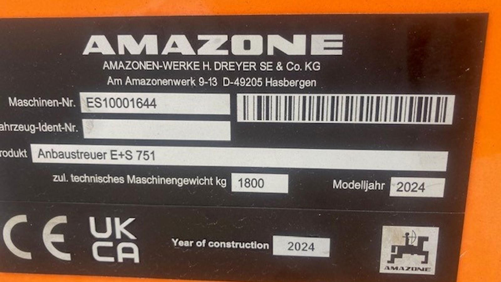Sandstreuer & Salzstreuer типа Amazone E+S 751, Gebrauchtmaschine в Store Heddinge (Фотография 2)