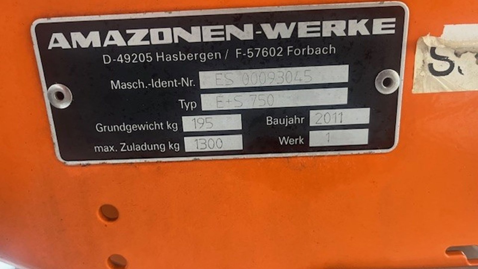 Sandstreuer & Salzstreuer of the type Amazone ES-750 pto, Gebrauchtmaschine in Sakskøbing (Picture 2)