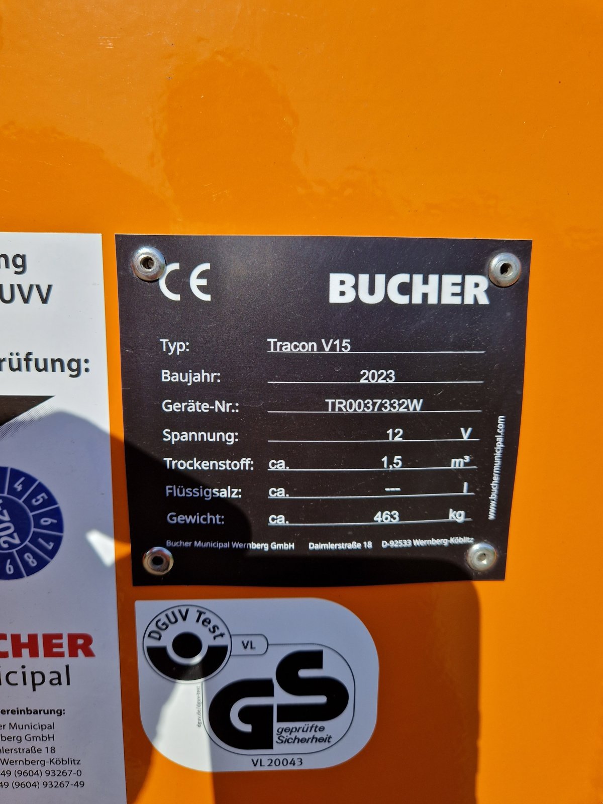 Sandstreuer & Salzstreuer tip Bucher Gmeiner-Bucher Tracon V15, Neumaschine in Allershausen (Poză 6)