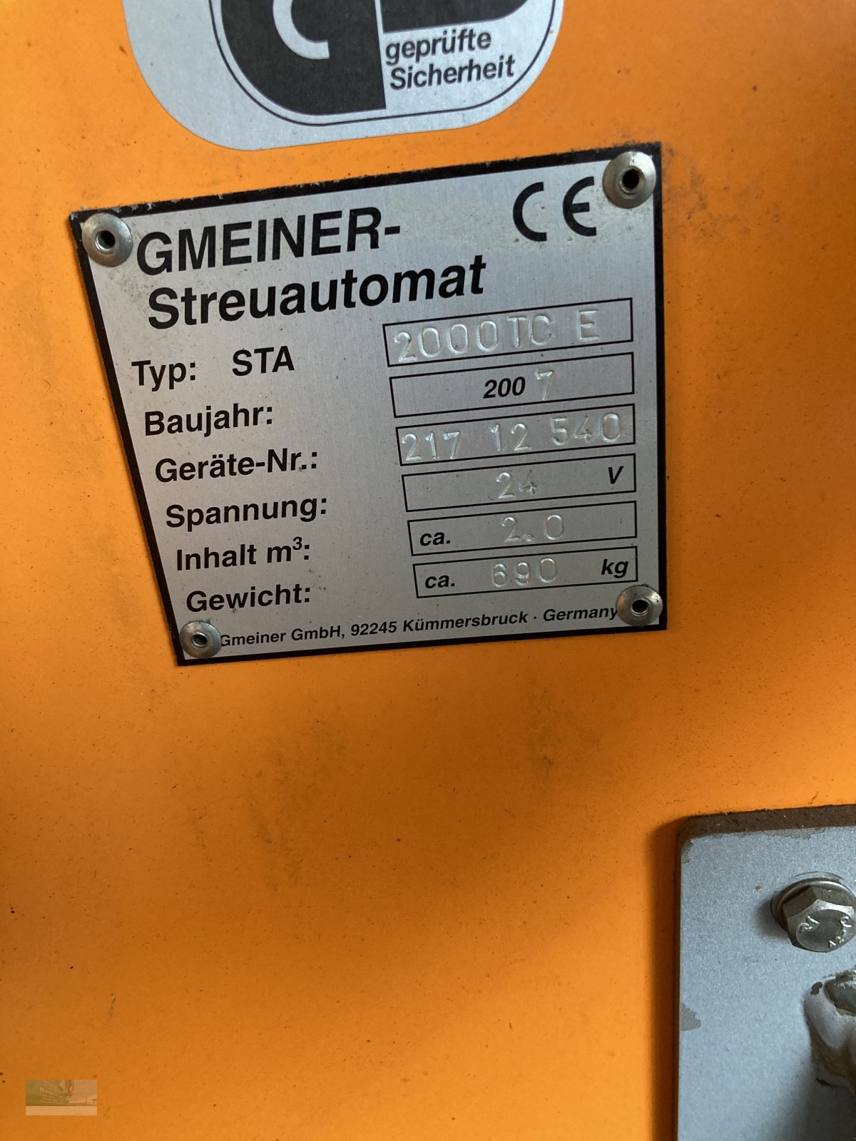 Sandstreuer & Salzstreuer типа Gmeiner STA 2000, Gebrauchtmaschine в Hutthurm (Фотография 6)