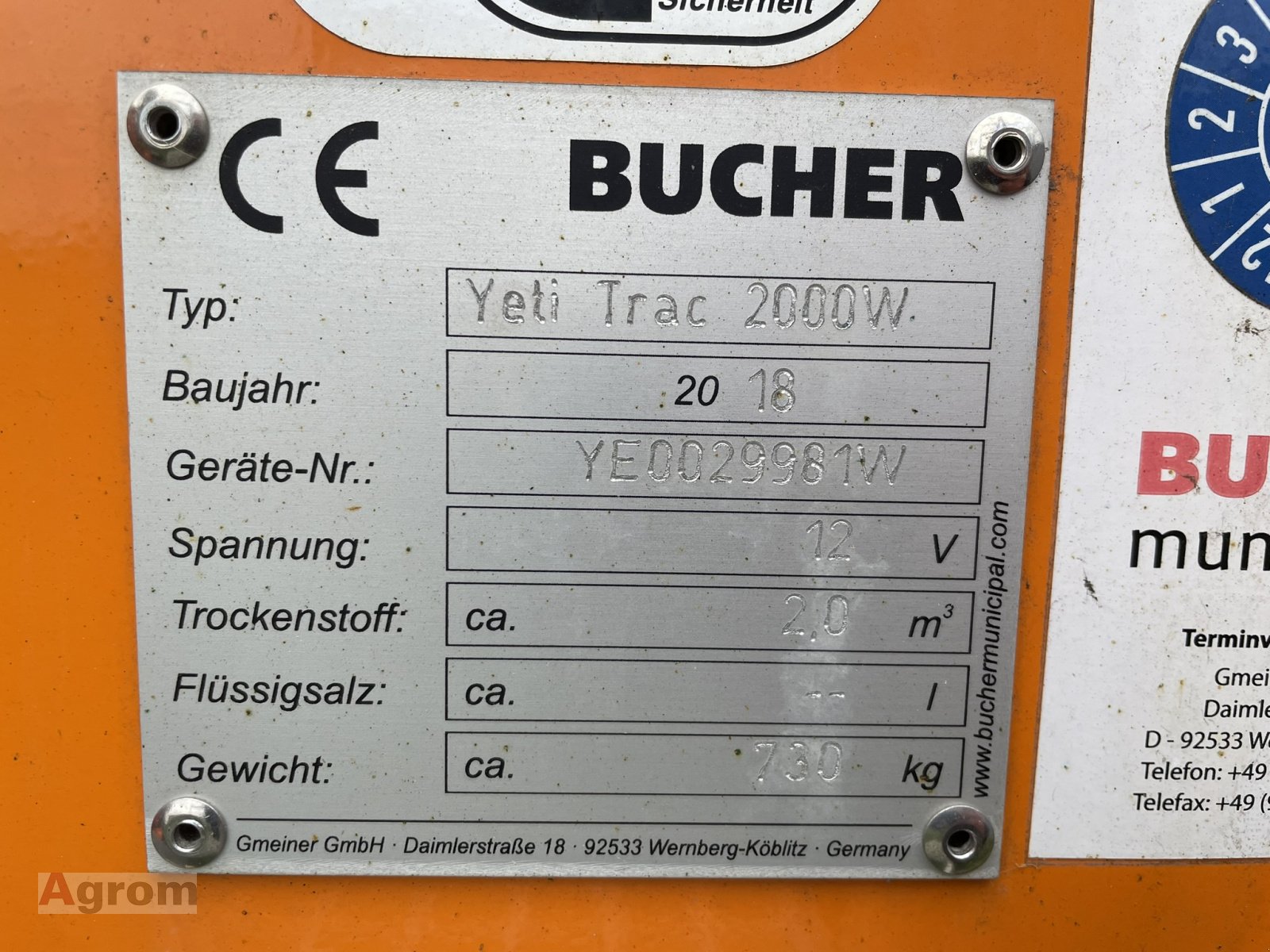 Sandstreuer & Salzstreuer a típus Gmeiner YETI TRAC 2000W, Gebrauchtmaschine ekkor: Meißenheim-Kürzell (Kép 7)