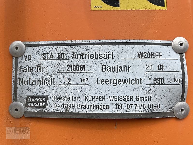 Sandstreuer & Salzstreuer des Typs Küpper Weisser STA 80, Gebrauchtmaschine in Pfeffenhausen (Bild 5)