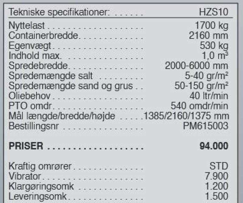 Sandstreuer & Salzstreuer tip PRONAR HZS10, Gebrauchtmaschine in Vrå (Poză 5)