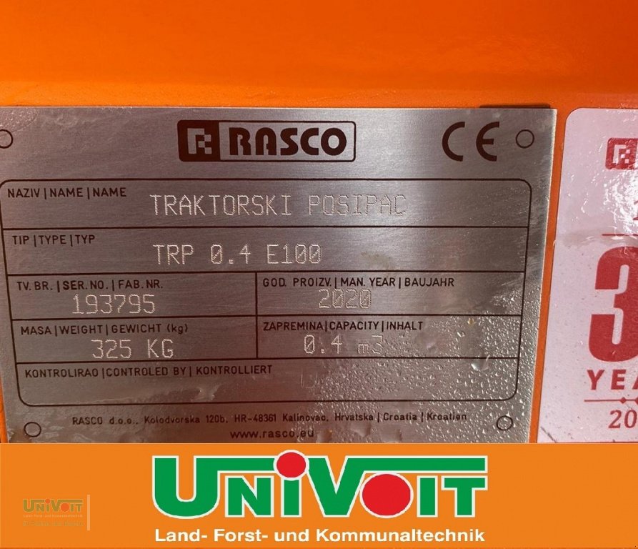 Sandstreuer & Salzstreuer des Typs Rasco Rasco Salzstreuer TRP 0.4 Traktor, Neumaschine in Warmensteinach (Bild 8)