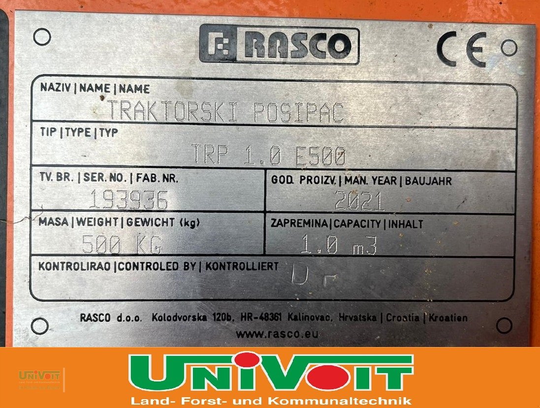 Sandstreuer & Salzstreuer des Typs Rasco Rasco Salzstreuer TRP 1,0m³ Vorführer, Gebrauchtmaschine in Warmensteinach (Bild 5)