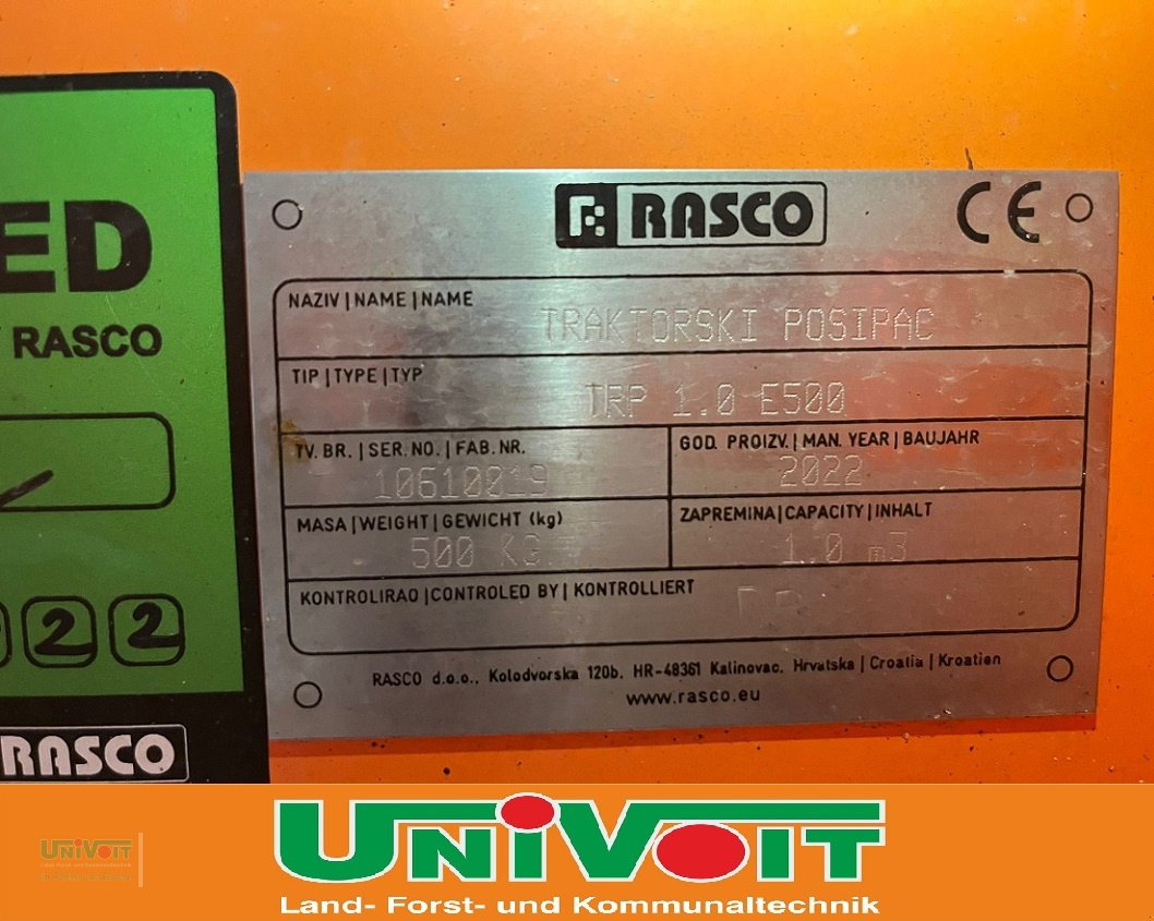 Sandstreuer & Salzstreuer des Typs Rasco Rasco Streuer TRP 1.0 Vorführer Bj. 11/2022 Winterdienst, Gebrauchtmaschine in Warmensteinach (Bild 9)