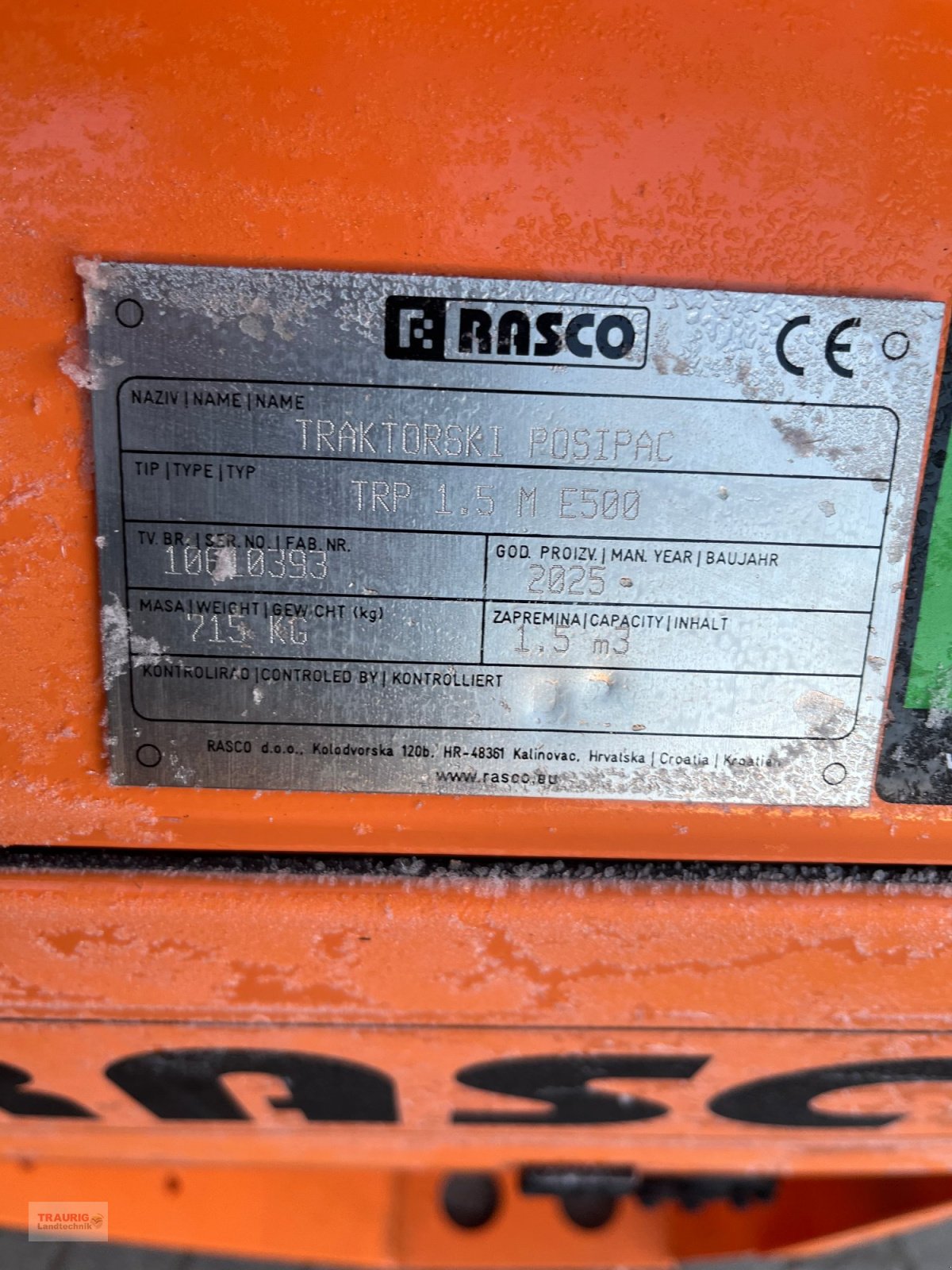 Sandstreuer & Salzstreuer tip Rasco TRP 1,50, Neumaschine in Mainburg/Wambach (Poză 4)