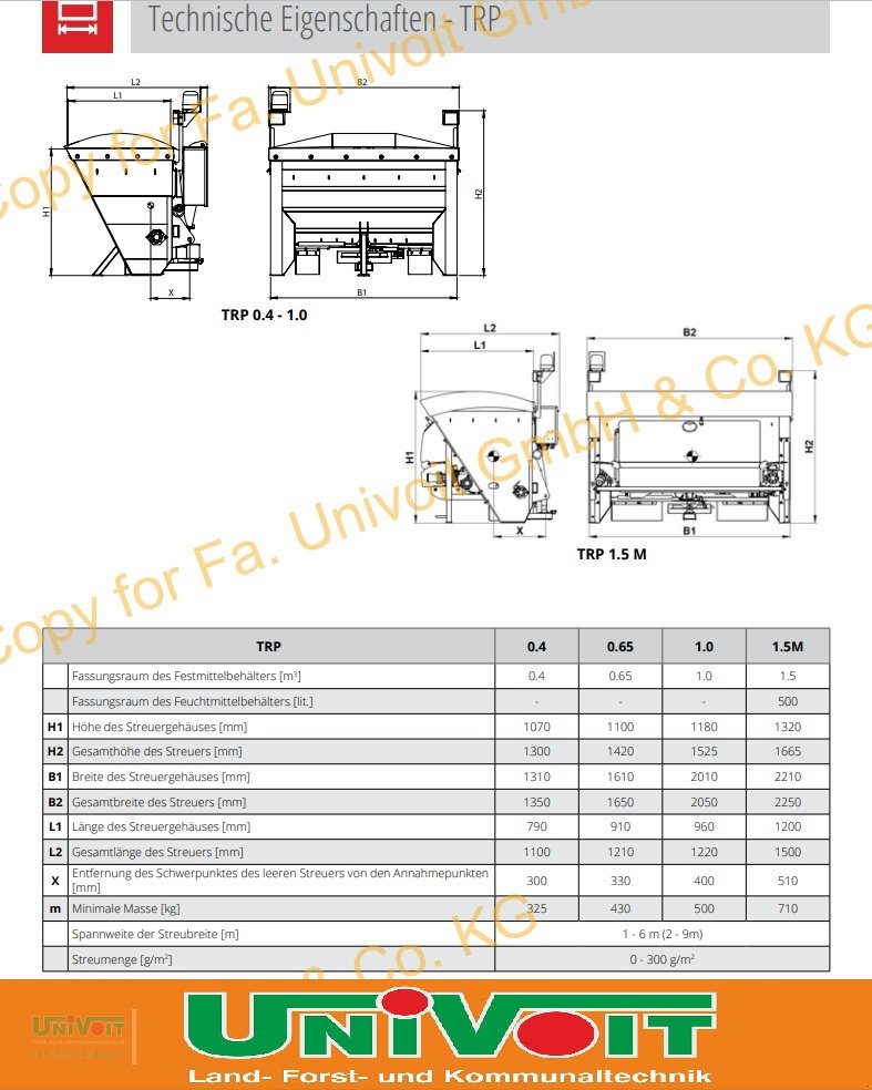 Sandstreuer & Salzstreuer des Typs Rasco TRP 1.5m³ + 500 Liter Sole (Feuchtsalz), Neumaschine in Warmensteinach (Bild 10)