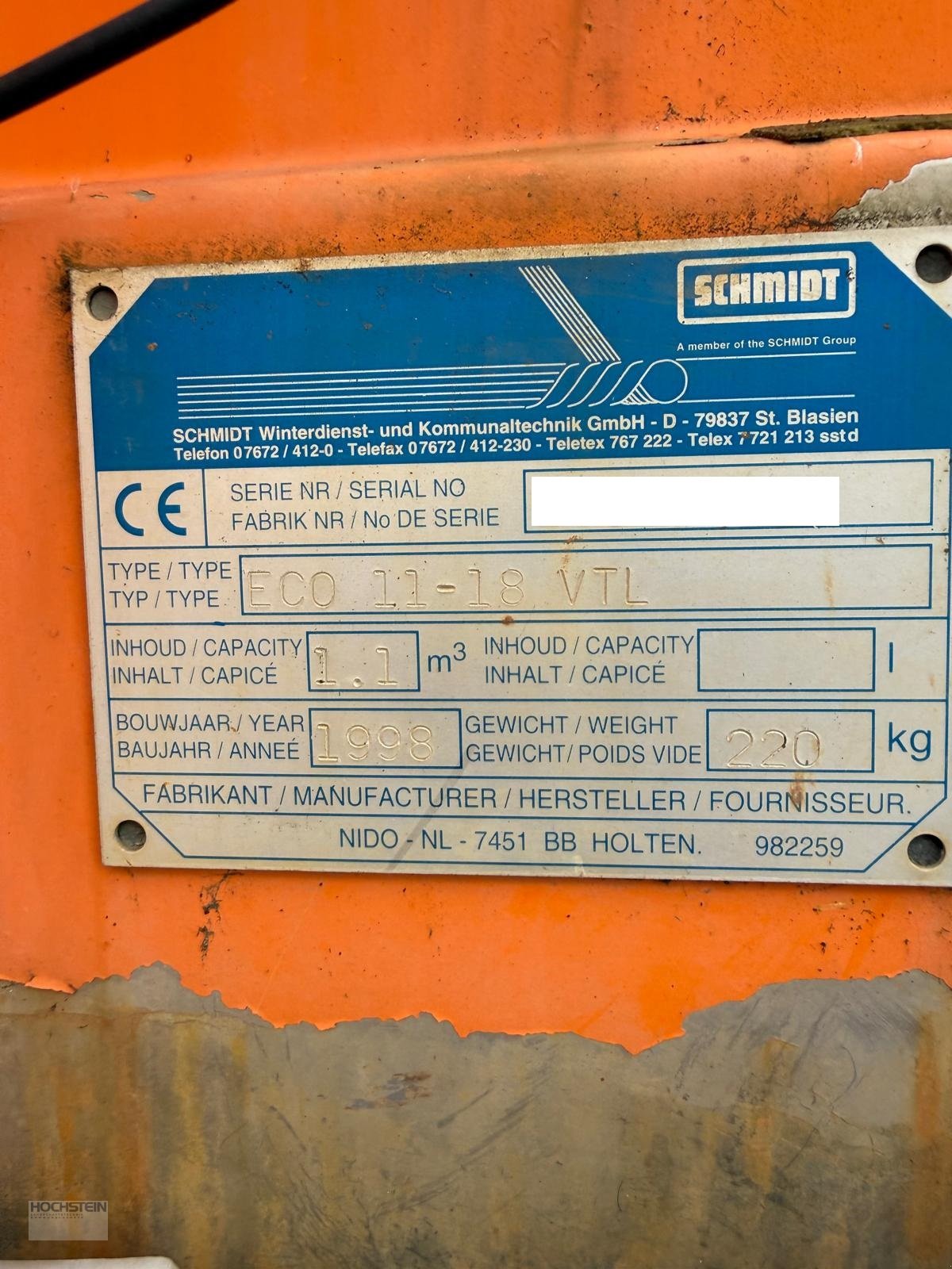 Sandstreuer & Salzstreuer typu Schmidt ECO 11-18 VTL, Gebrauchtmaschine v Heidelberg - Rohrbach Süd (Obrázek 6)