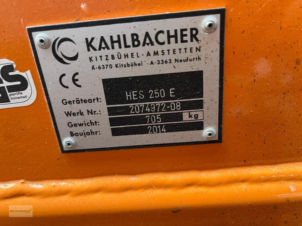 Sandstreuer & Salzstreuer tip Sonstige Kahlbacher Schneepflug HES 250E, Gebrauchtmaschine in Hagelstadt (Poză 4)