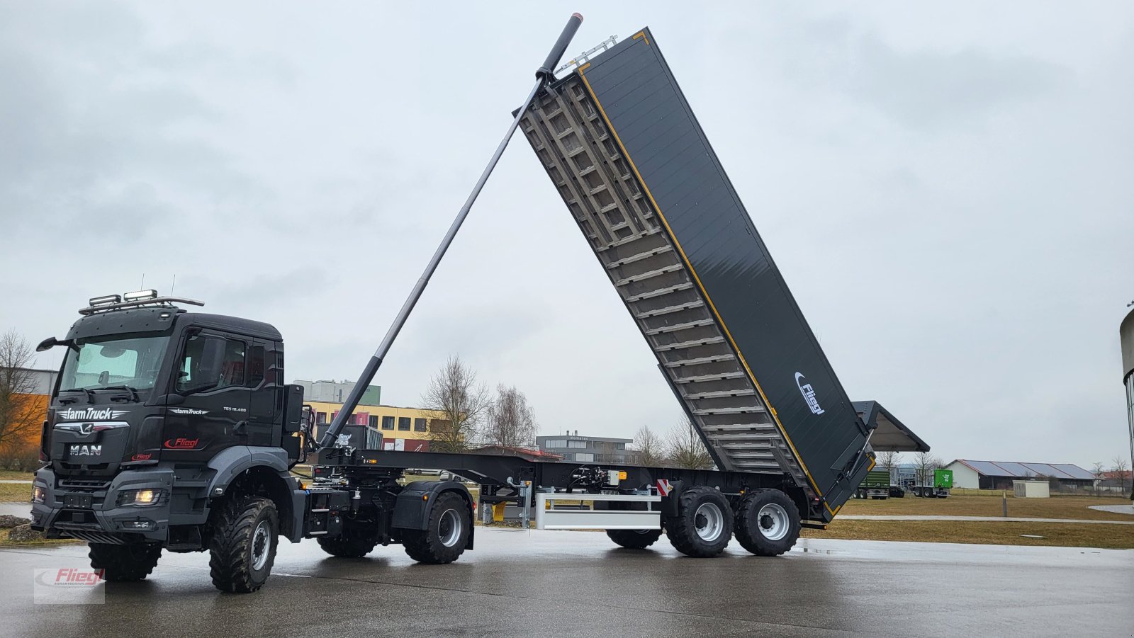Sattelauflieger typu Fliegl 2-Achs Hinterkipp Sattelauflieger AKM 50, Neumaschine v Mühldorf (Obrázok 8)