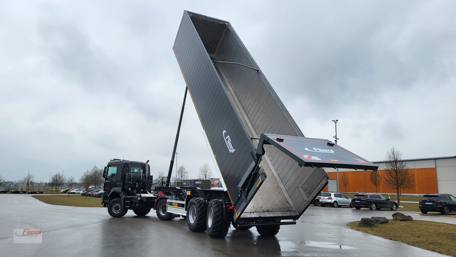 Sattelauflieger typu Fliegl 2-Achs Hinterkipp Sattelauflieger AKM 50, Neumaschine v Mühldorf (Obrázok 9)