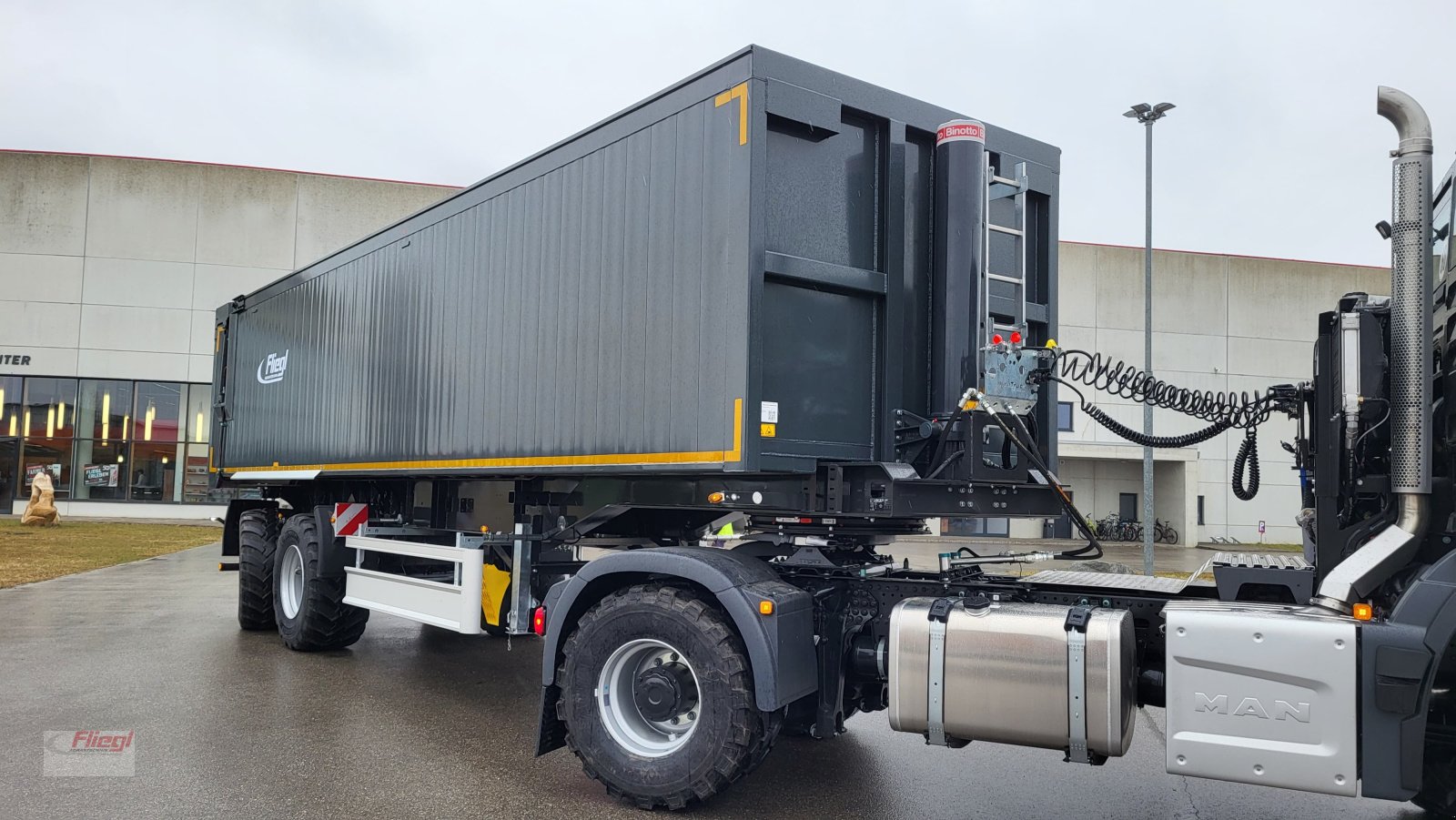 Sattelauflieger typu Fliegl 2-Achs Hinterkipp Sattelauflieger AKM 50, Neumaschine v Mühldorf (Obrázok 12)