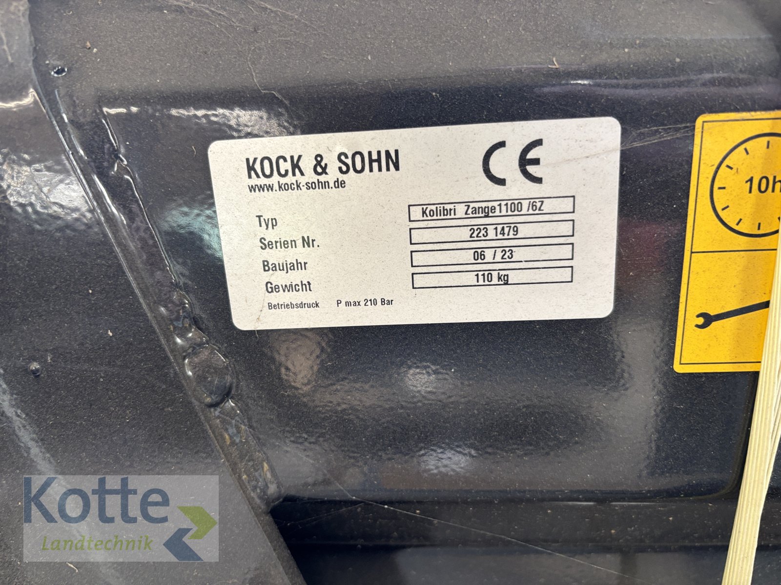 Schaufel des Typs Kock & Sohn Kolibrie Zange 1100 /6Z, Neumaschine in Rieste (Bild 3)