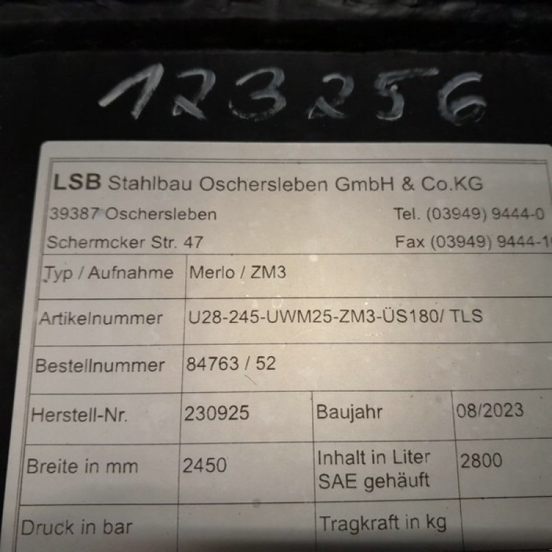 Schaufel Türe ait Merlo Universal-Ladeschaufel 2,8m³, Gebrauchtmaschine içinde Rollwitz (resim 5)