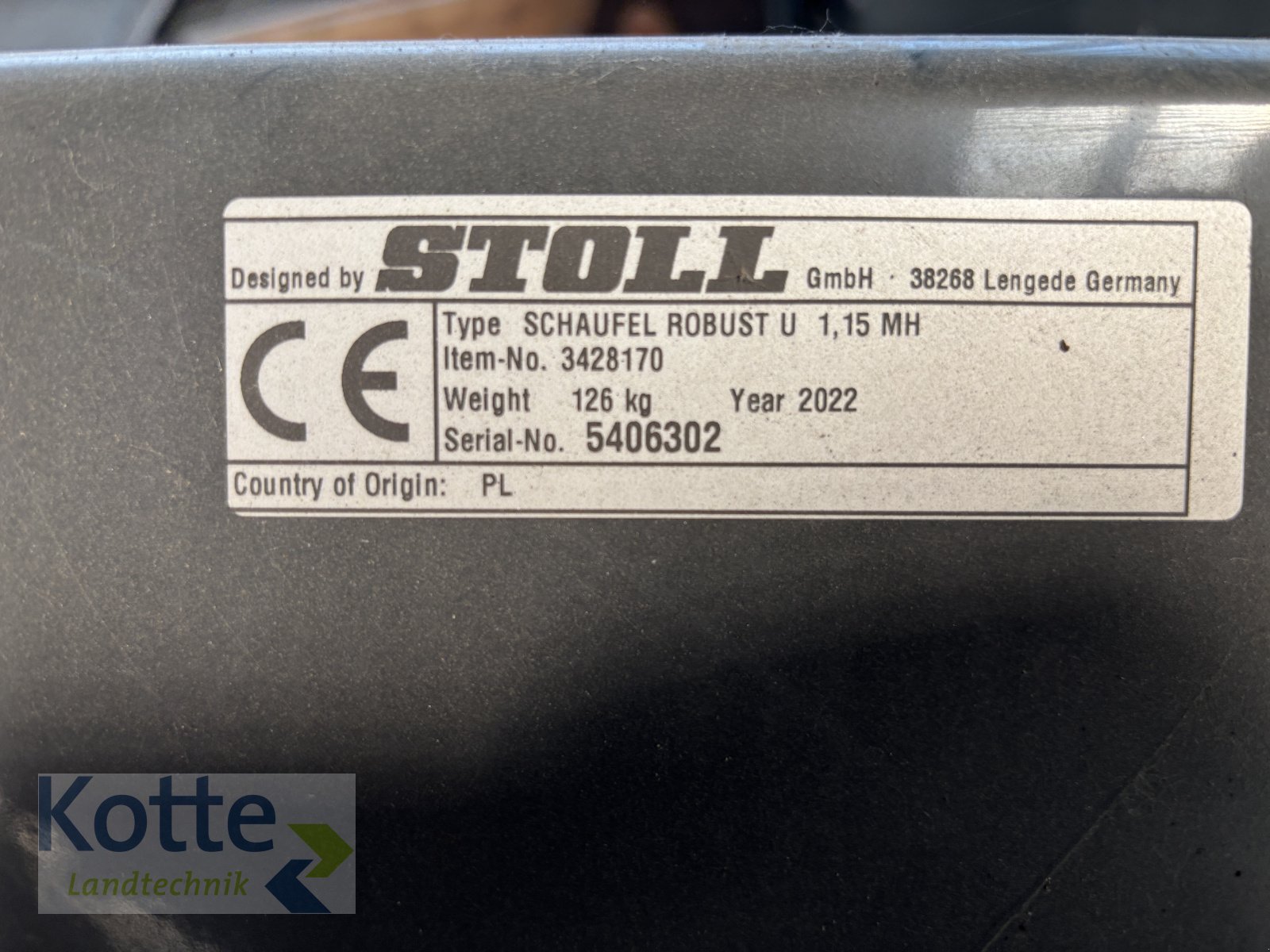 Schaufel del tipo Stoll Robust U 1,15 MH, Neumaschine In Rieste (Immagine 2)