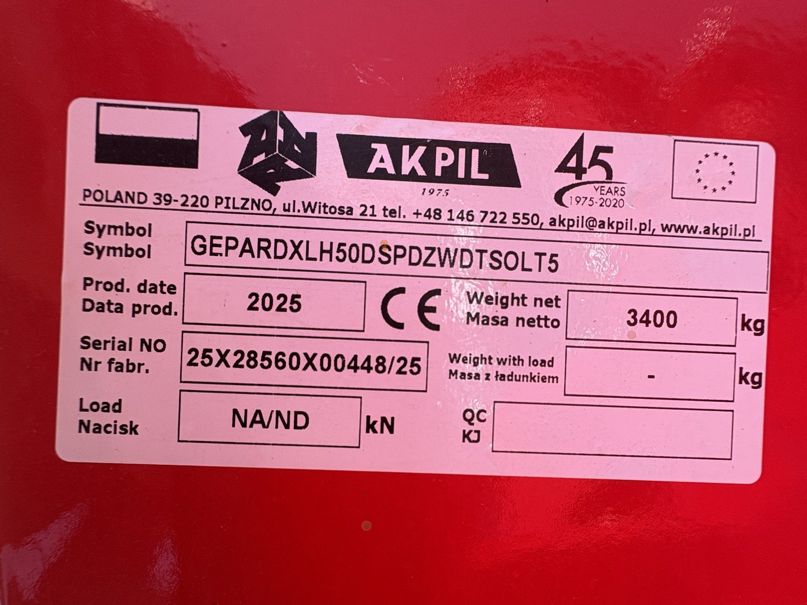 Scheibenegge Türe ait Akpil Gepard XL, Neumaschine içinde Oberscheinfeld (resim 5)