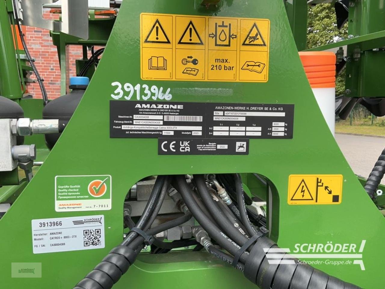 Scheibenegge Türe ait Amazone -NEUMASCHINE- CATROS+ 8003-2TX, Gebrauchtmaschine içinde Friedland (resim 12)