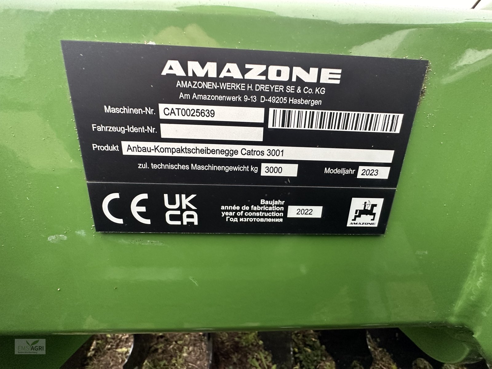 Scheibenegge des Typs Amazone CATROS+ 3001, Neumaschine in Vöhringen (Bild 2)