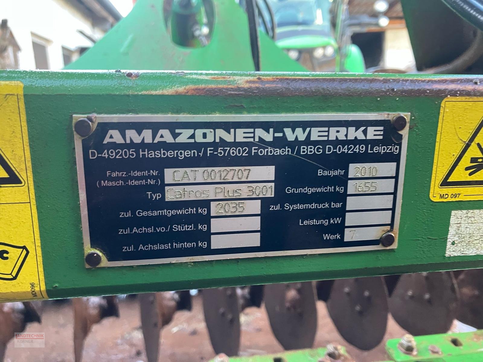 Scheibenegge des Typs Amazone Catros + 3001, Gebrauchtmaschine in Kirkel-Altstadt (Bild 3)