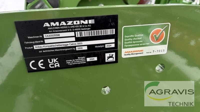 Scheibenegge del tipo Amazone CATROS+ 3003 SPECIAL, Neumaschine en Werl-Oberbergstraße (Imagen 7)