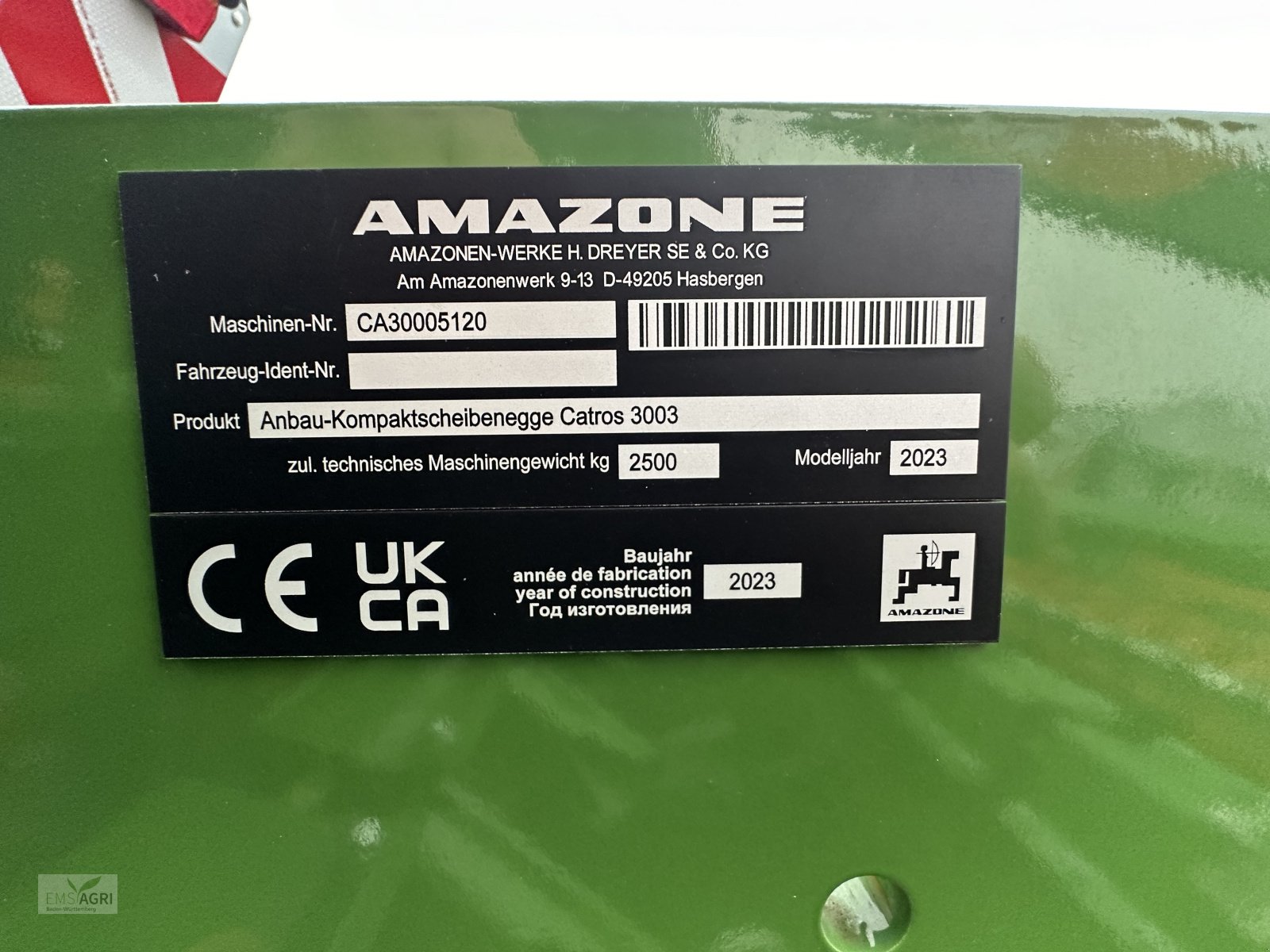 Scheibenegge typu Amazone CATROS+ 3003, Neumaschine v Vöhringen (Obrázek 2)