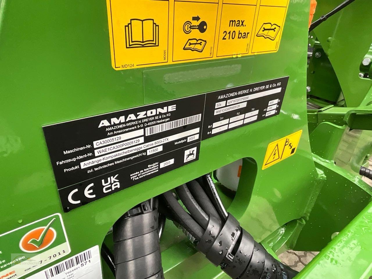 Scheibenegge Türe ait Amazone Catros+ 8003-2 TX, Neumaschine içinde Pfreimd (resim 7)