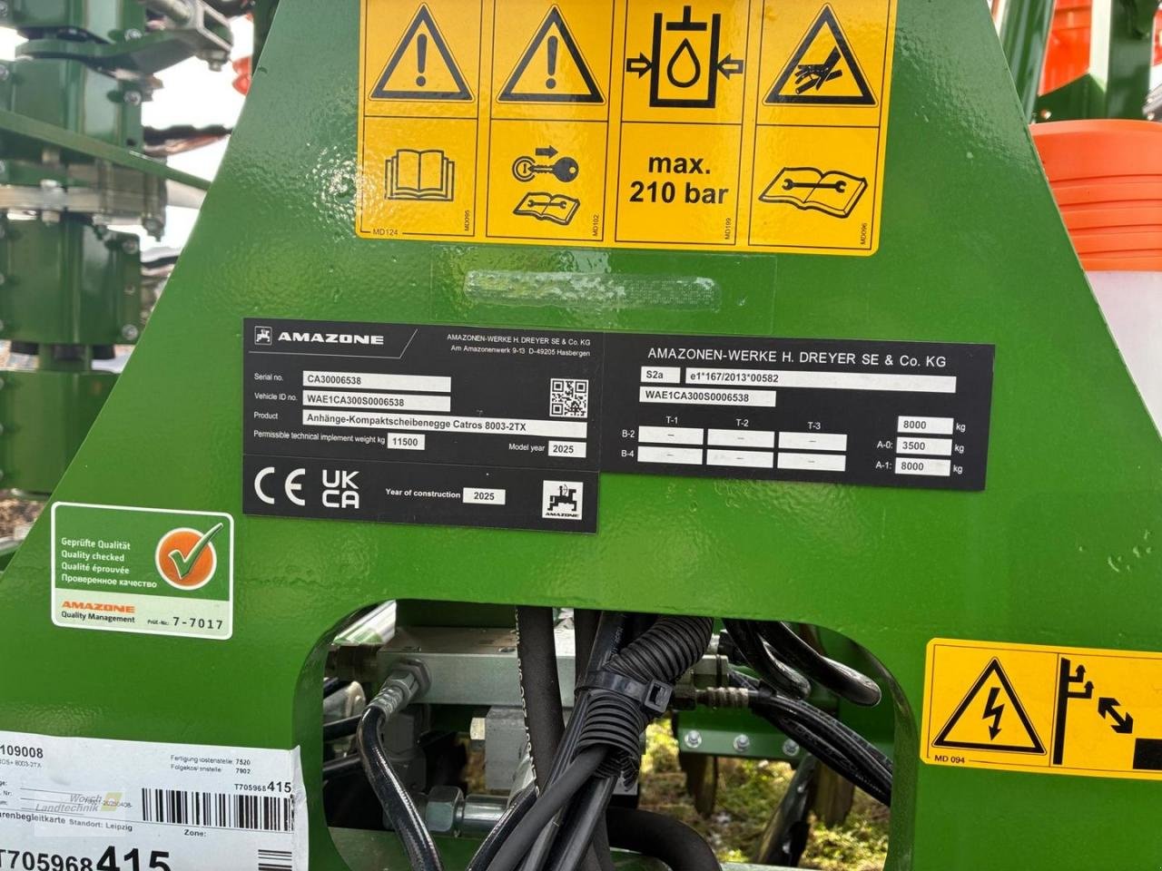 Scheibenegge des Typs Amazone Catros+ 8003-2TX, Neumaschine in Schora (Bild 5)