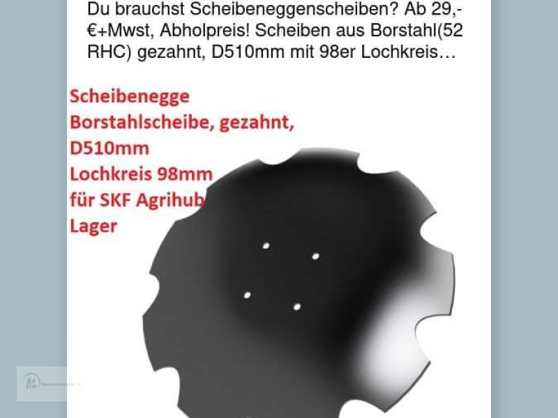 Scheibenegge a típus Köckerling 510mm, neu ekkor: Donnersdorf